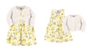 Hudson Baby Dress and Cardigan Set, Lemons, 3 Toddler
